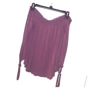Mauve/purple off the shoulder top